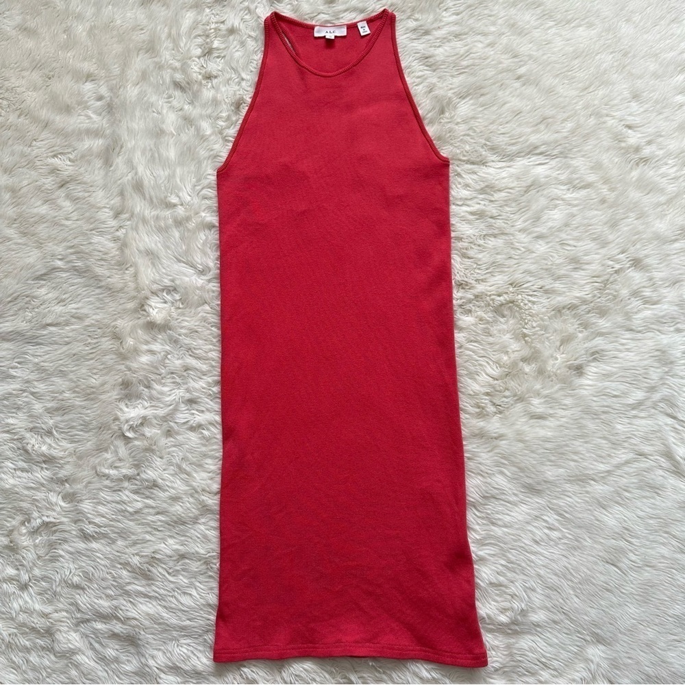 A.L.C. Dress Racerback Sleeveless Mini Stretch Bodycon Pink XS